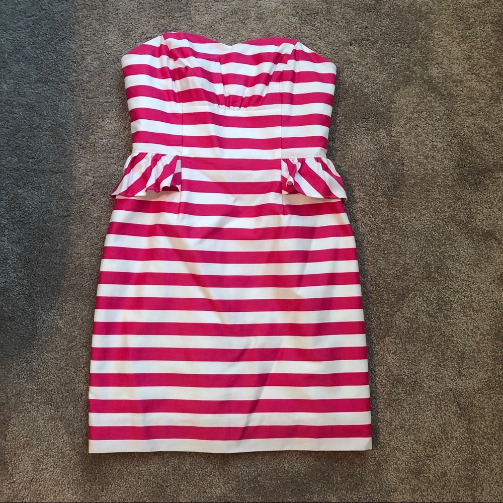Hot Pink & White Striped Lilly Pulitzer Dress